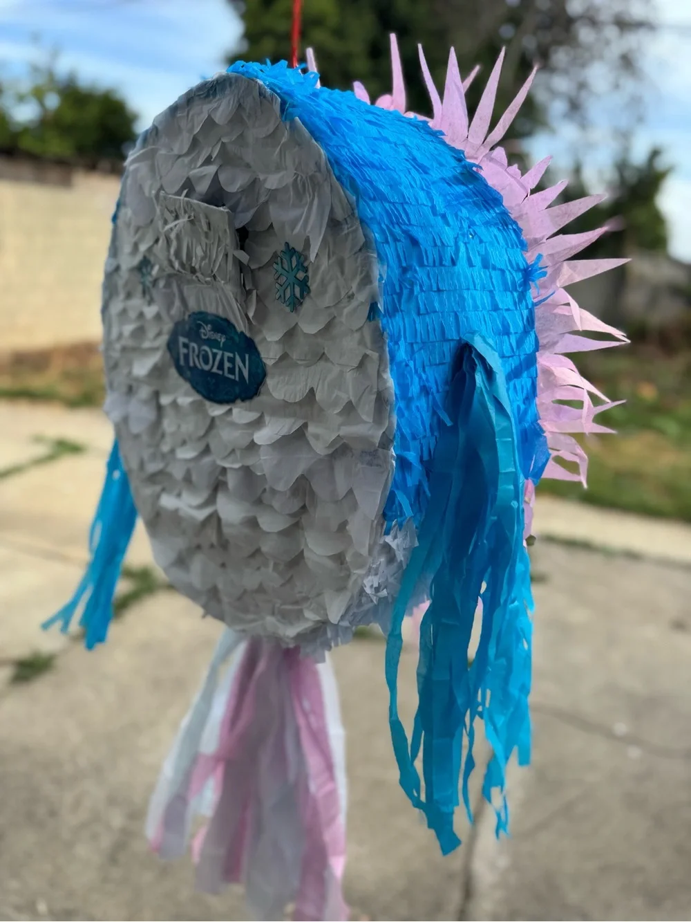 Frozen Themed Pink & Blue Party Pinata - Anna, Elsa & Olaf